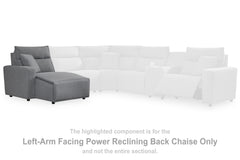 Best Furniture Outlet - Ashley Furniture - ModMax II Sectional - LAF Press Back Power Chaise / Salt and Pepper - 6590679