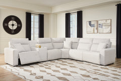 Best Furniture Outlet - Ashley Furniture - ModMax II Sectional - 6-Piece Reclining Sectional with Console / Stone - 65907S36