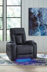 Best Furniture Outlet - Ashley Furniture - Feazada Living Room - PWR Recliner/ADJ Headrest / Sapphire - 6620613