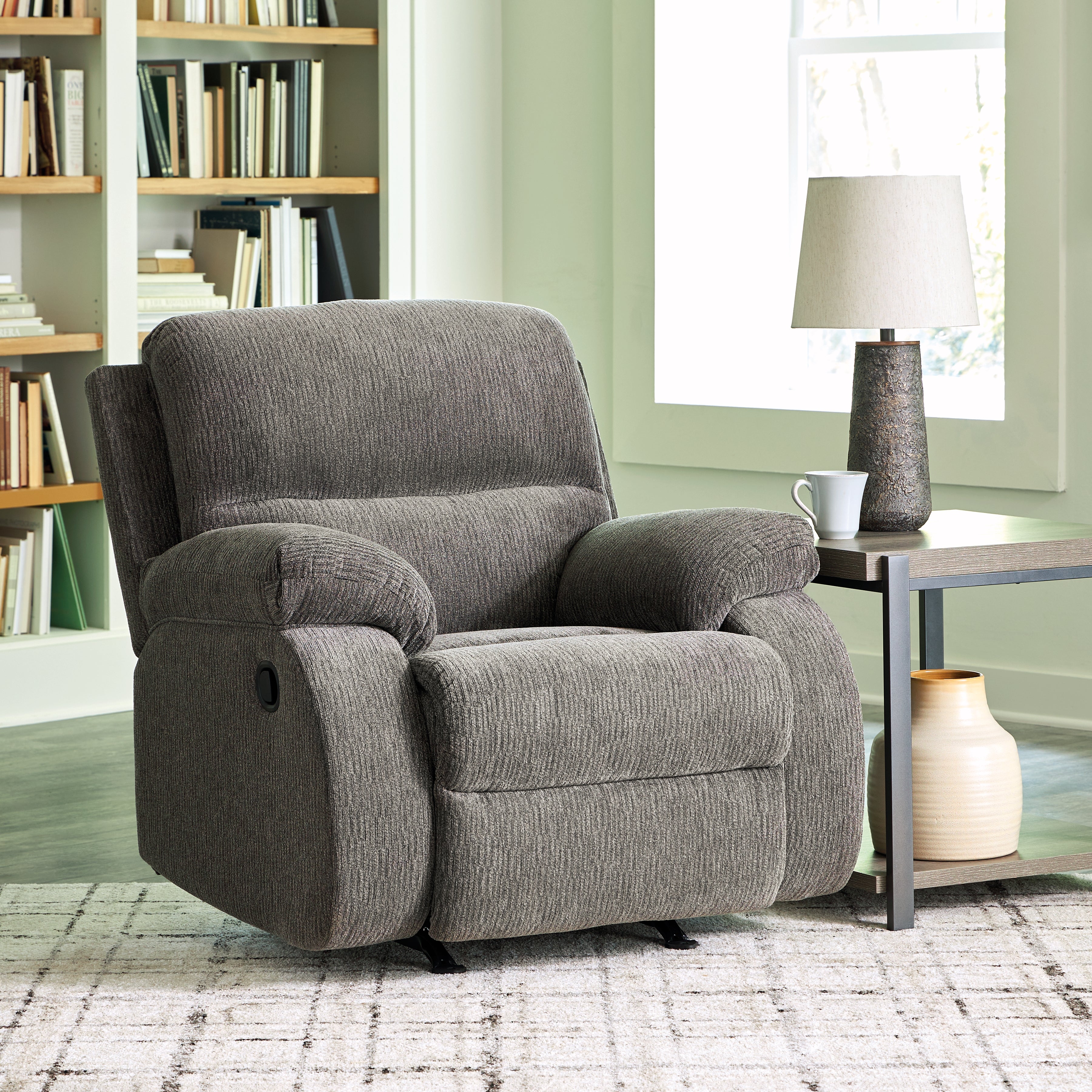 Best Furniture Outlet - Ashley Furniture - Scranto Living Room - Rocker Recliner / Brindle - 6650225