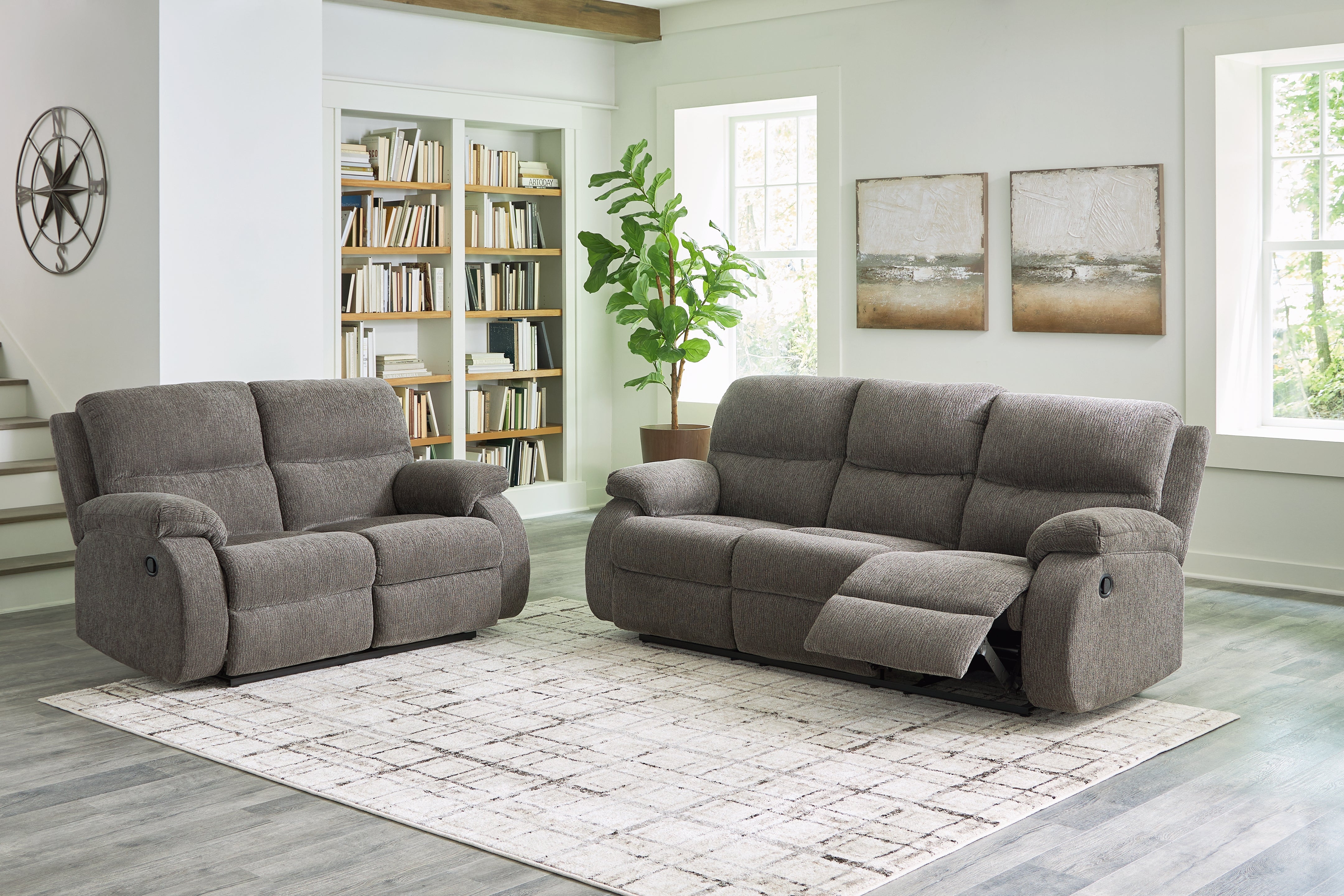 Best Furniture Outlet - Ashley Furniture - Scranto Reclining Sofa and Loveseat - Reclining Sofa and Loveseat - 66502U1