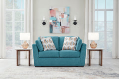 Best Furniture Outlet - Ashley Furniture - Keerwick Living Room - Loveseat / Teal - 6750735
