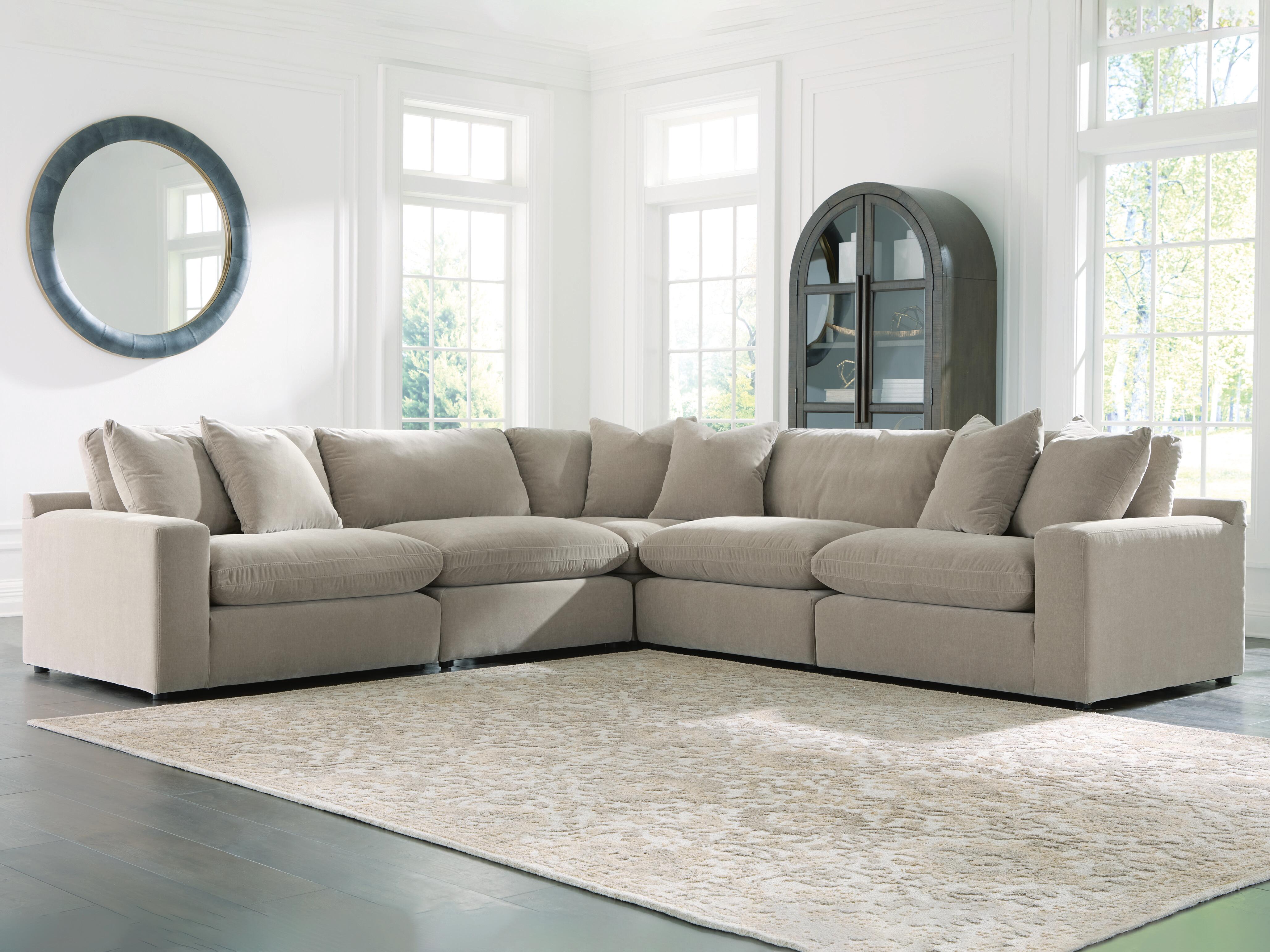 Best Furniture Outlet - Ashley Furniture - Maxton Heights Sectional - RAF 5-Piece Sectional / Pebble - 67808S4
