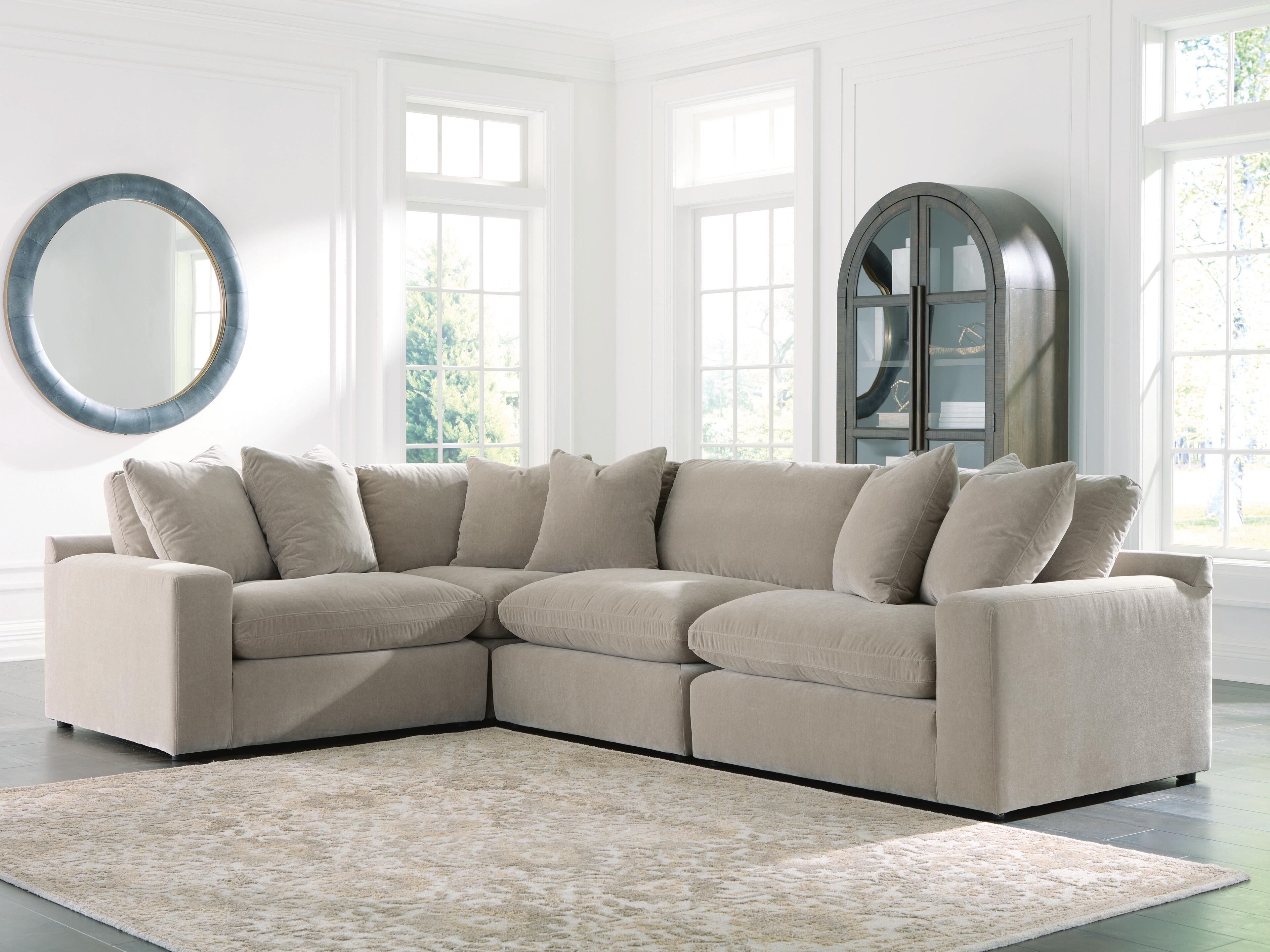 Best Furniture Outlet - Ashley Furniture - Maxton Heights Sectional - RAF 4-Piece Sectional / Pebble - 67808S3