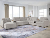 Best Furniture Outlet - Ashley Furniture - ModMax Luxe Sectional - RAF 8-Piece Sectional with Chaise and Audio Consoles - 68605S41