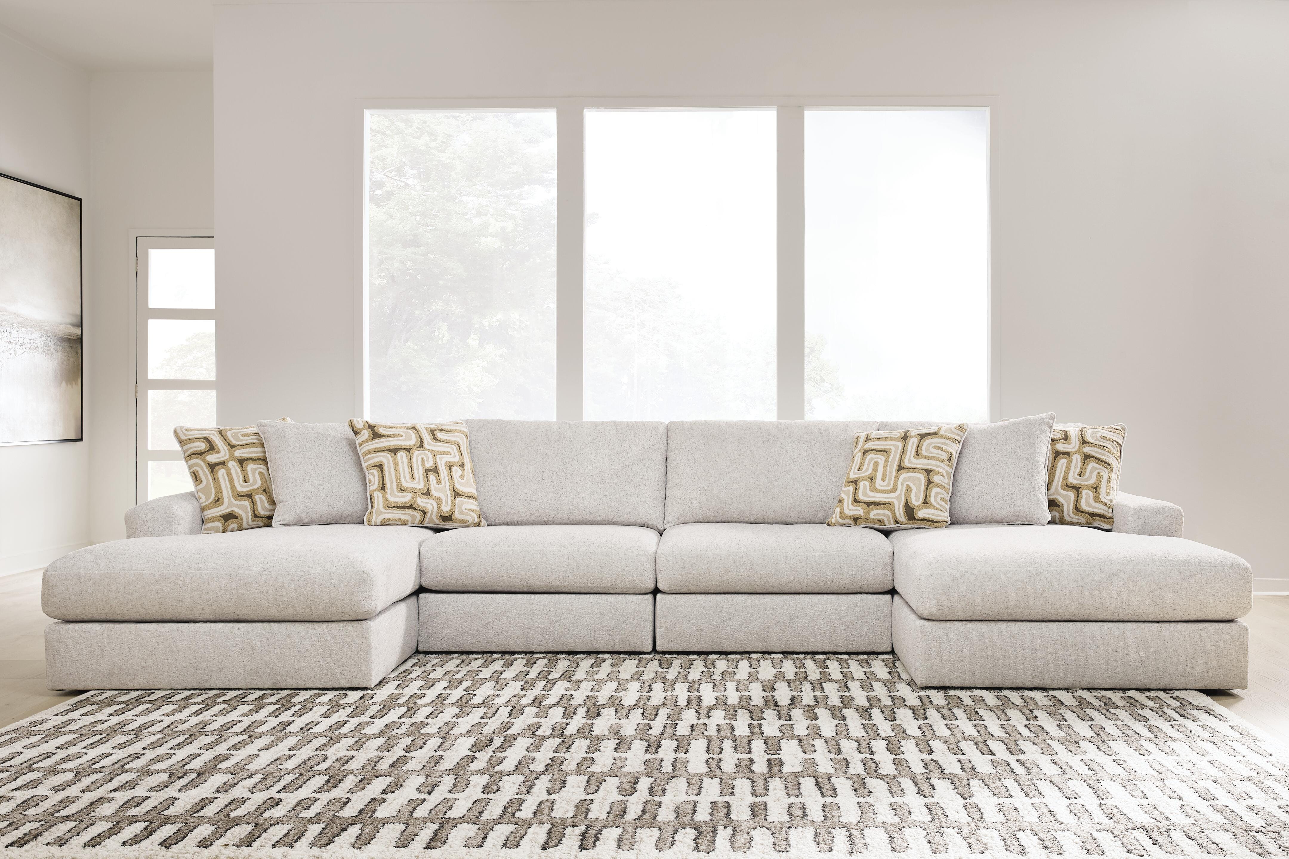 Best Furniture Outlet - Ashley Furniture - Kestrie 4-Piece Double Chaise Sectional - 4-Piece Double Chaise Sectional - PC68706S9
