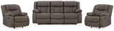 Best Furniture Outlet - Ashley Furniture - First Base Reclining Sofa and 2 Recliners - Reclining Sofa and 2 Recliners - 68804U6