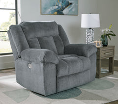 Best Furniture Outlet - Ashley Furniture - Tip-Off Living Room - PWR Recliner/ADJ Headrest / Slate - 6930482