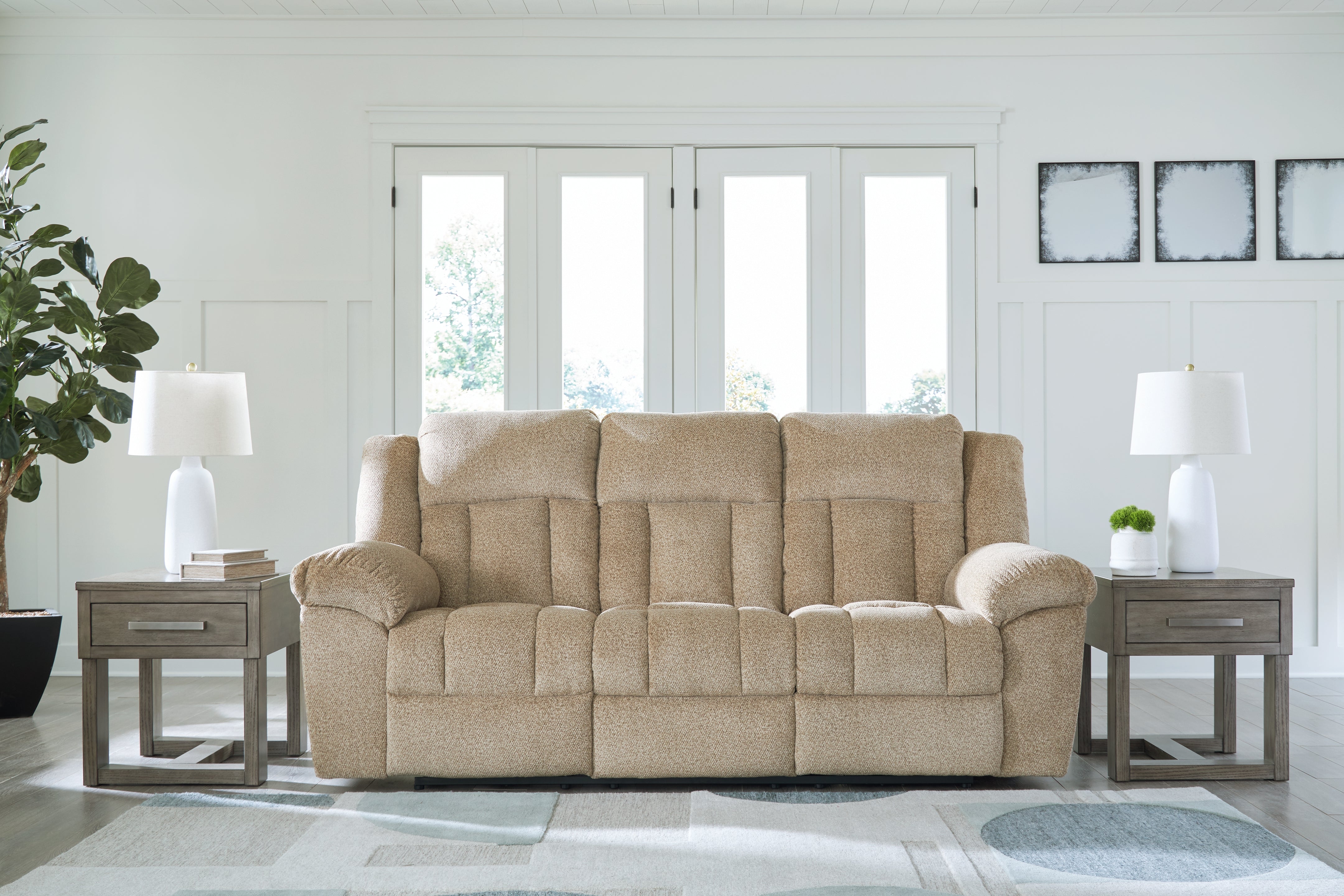 Best Furniture Outlet - Ashley Furniture - Tip-Off Living Room - PWR REC Sofa with ADJ Headrest / Wheat - 6930515