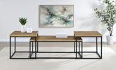 Best Furniture Outlet - Coaster - Straden 3-piece Engineered Wood Coffee Table Set Mango and Black - 700144