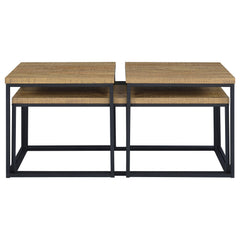 Straden 3-piece Engineered Wood Coffee Table Set Mango and Black