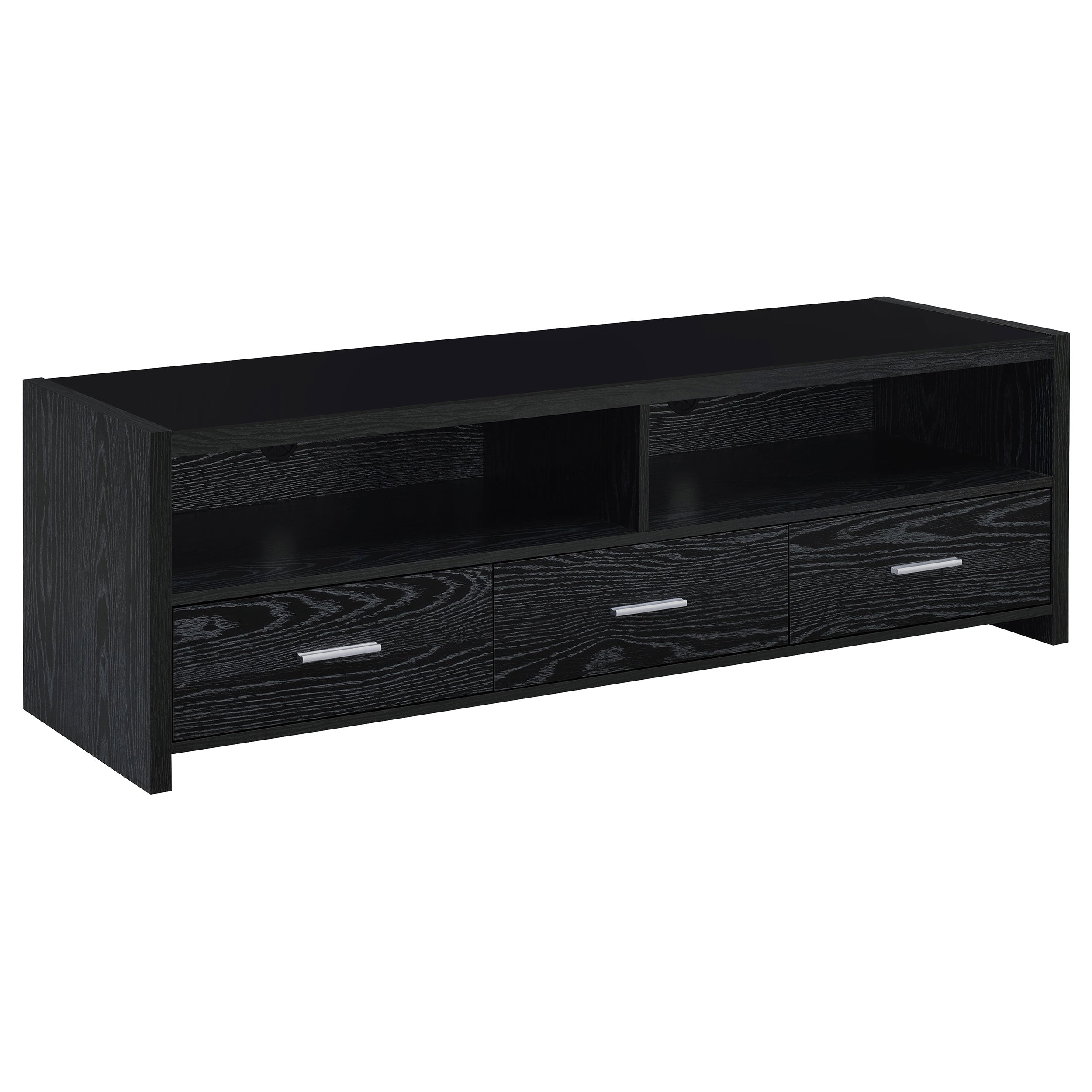 Best Furniture Outlet - Coaster - Alton 3-drawer Engineered Wood 62-inch TV Stand Black Oak - 700645