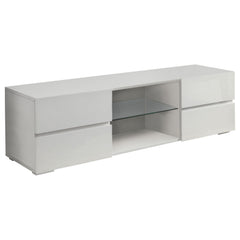 Best Furniture Outlet - Coaster - Galvin 4-drawer Wood 55-inch TV Stand White High Gloss - 700825