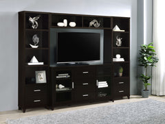 Best Furniture Outlet - Coaster - Lewes 4-piece 60-inch TV Entertainment Center Cappuccino - 700881-S4