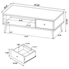 Welsh 3-piece Coffee and End Table Set Distressed Pine