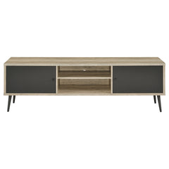 Allie 2-door Engineered Wood 71-inch TV Stand Distressed Pine