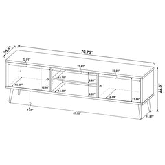 Allie 2-door Engineered Wood 71-inch TV Stand Distressed Pine
