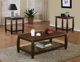 Best Furniture Outlet - Coaster - Dixon 3-piece Rectangular Wood Coffee Table Set Espresso - 701078-S3