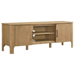 Best Furniture Outlet - Coaster - Rowe 65-inch 2-door Wood TV Stand Media Console Light Oak - 701652