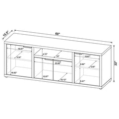 Tabby 4-door Engineered Wood 60-inch TV Stand Mango