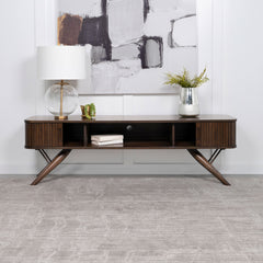 Best Furniture Outlet - Coaster - Valna Wood 71-inch TV Stand with Sliding Doors Walnut - 701713