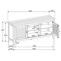 Concord 2-door 60-inch TV Stand Console Distressed Java