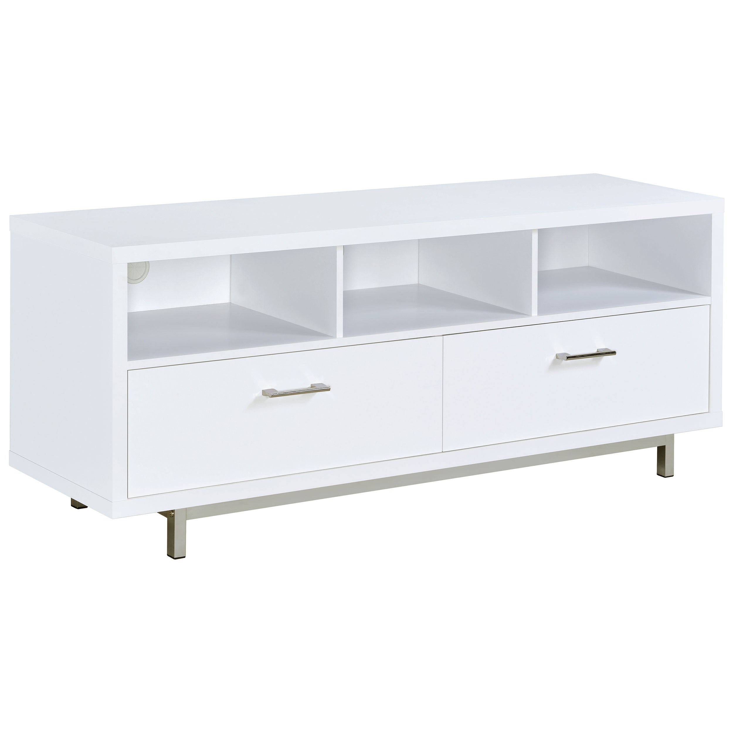 Best Furniture Outlet - Coaster - Casey 2-drawer Engineered Wood 60-inch TV Stand White - 701972