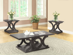 Best Furniture Outlet - Coaster - Shelly 3-piece Coffee and End Table Set Cappuccino - 703148-S3