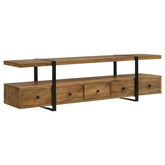 Best Furniture Outlet - Coaster - Otto 5-drawer Mango Wood 70-inch TV Stand Media Console Brown - 703243