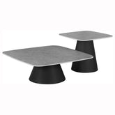 Best Furniture Outlet - Coaster - Eason 2-piece Cocktail Coffee Table Set Concrete and Black - 703500