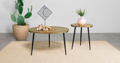 Best Furniture Outlet - Coaster - Pilar 2-piece Solid Wood Coffee and End Table Set Natural - 703608-S2