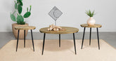 Best Furniture Outlet - Coaster - Pilar 3-piece Solid Wood Coffee and End Table Set Natural - 703608-S3