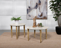 Best Furniture Outlet - Coaster - Aldis 2-piece Coffee and End Table Set White - 703718-S2
