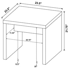 Lynette Square Engineered Wood End Table Mango