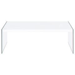 Opal 2-piece Coffee and End Table Set White High Gloss