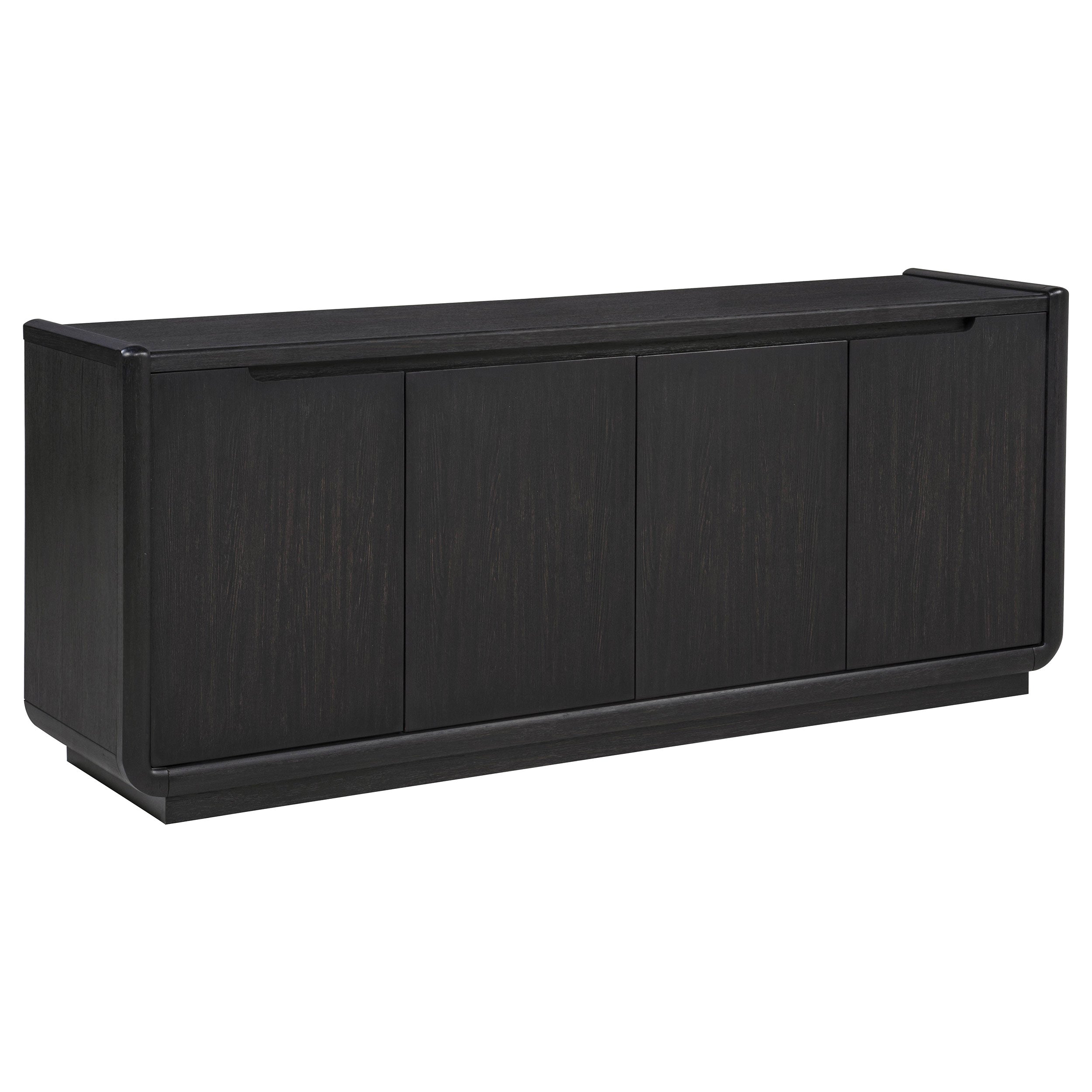 Best Furniture Outlet - Coaster - Leandro 72-inch 4-door TV Stand Media Console Burnished Black - 704633