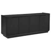 Best Furniture Outlet - Coaster - Leandro 72-inch 4-door TV Stand Media Console Burnished Black - 704633