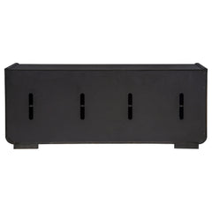 Leandro 72-inch 4-door TV Stand Media Console Burnished Black