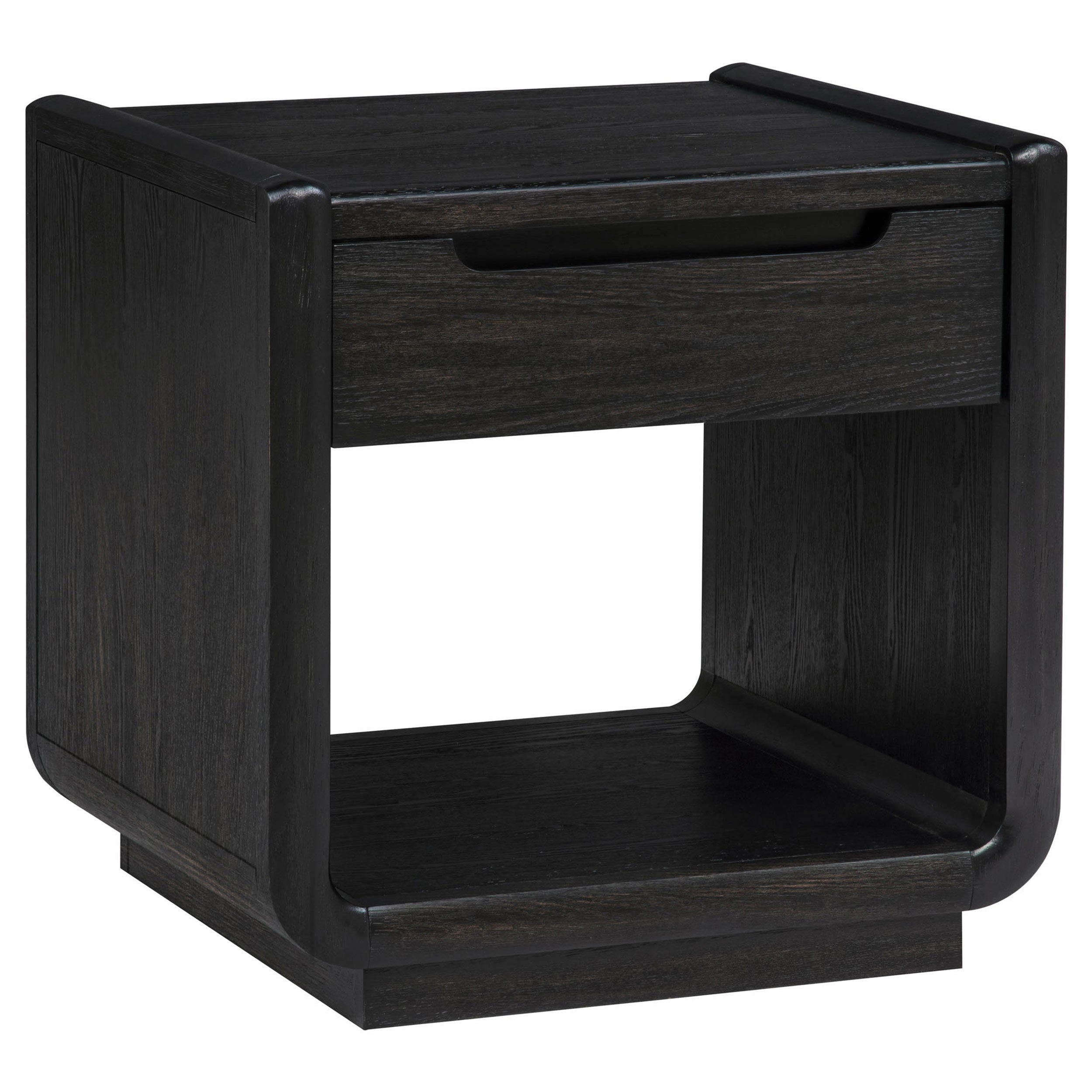 Best Furniture Outlet - Coaster - Leandro 1-drawer Wood Occasional Side End Table Burnished Black - 704637