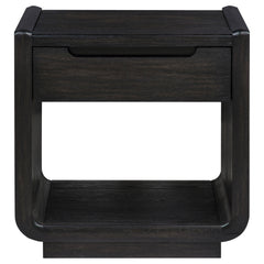 Leandro 2-piece Wood Coffee and End Table Set Burnished Black