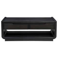 Leandro 2-piece Wood Coffee and End Table Set Burnished Black