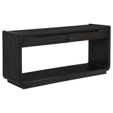 Best Furniture Outlet - Coaster - Leandro 2-drawer Entryway Sofa Console Table Burnished Black - 704639
