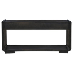 Leandro 2-drawer Entryway Sofa Console Table Burnished Black