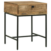 Best Furniture Outlet - Coaster - Stephie Rectangular Side End Table with Storage Honey Brown - 704697