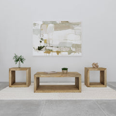 Best Furniture Outlet - Coaster - Benton 3-piece Solid Mango Coffee and End Table Set Natural - 704838-S3
