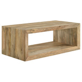 Best Furniture Outlet - Coaster - Benton Rectangular Solid Wood Coffee Table Natural - 704838