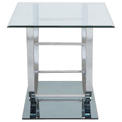 Danville 3-piece Glass Top Coffee and End Table Set Chrome