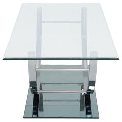 Danville 3-piece Glass Top Coffee and End Table Set Chrome