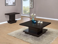 Best Furniture Outlet - Coaster - Reston 2-piece Square Coffee and End Table Set Cappuccino - 705168-S2
