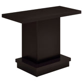 Best Furniture Outlet - Coaster - Reston Engineered Wood Pedestal Console Table Cappuccino - 705169